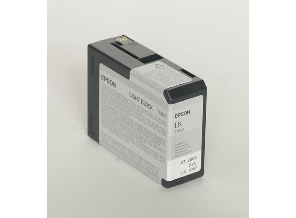 Epson T5807 Light Black 80 ml Lyst svart blekk for Epson SP 3800/3880